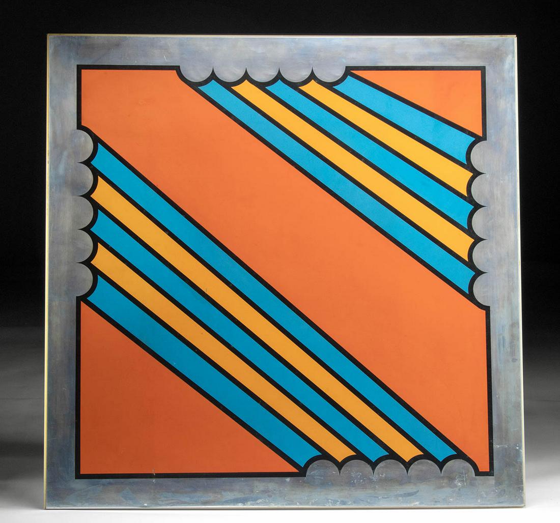 Signed Nicholas Krushenick Screenprint on Aluminum (1 of 3)