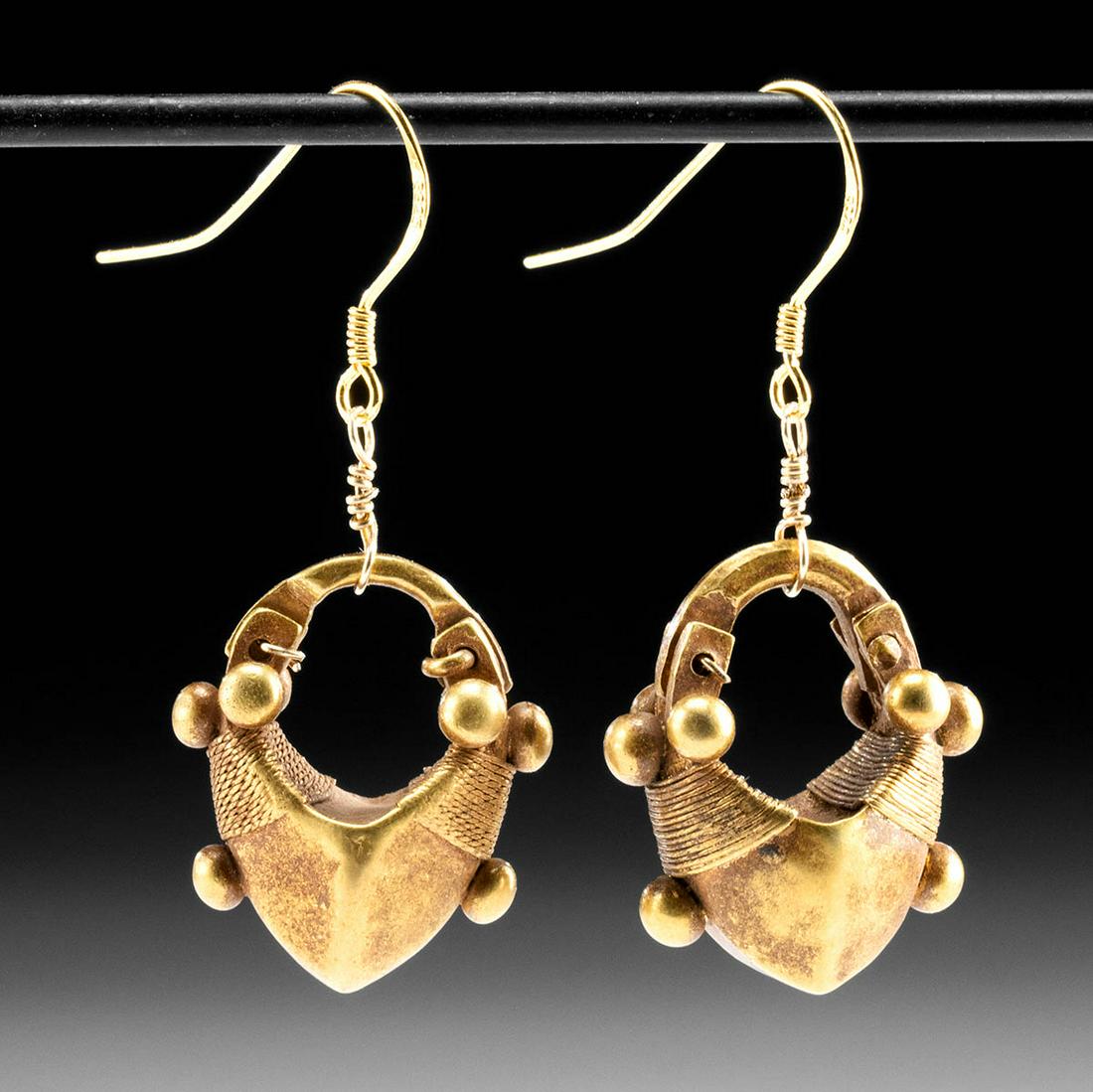 Ancient Parthian Gold Earrings (pr) (1 of 3)