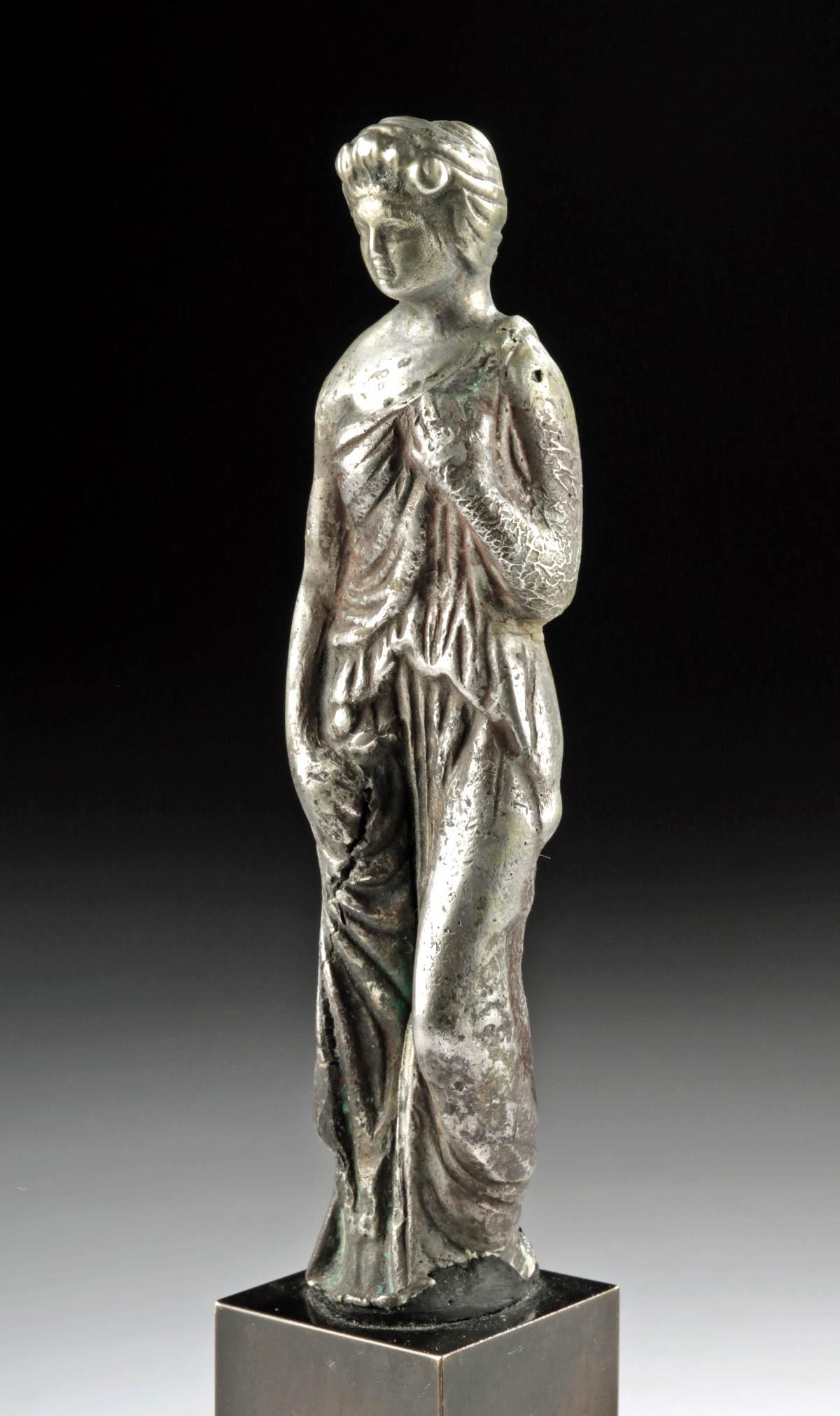 Lovely & Important Roman Silver Statuette of Venus (1 of 4)