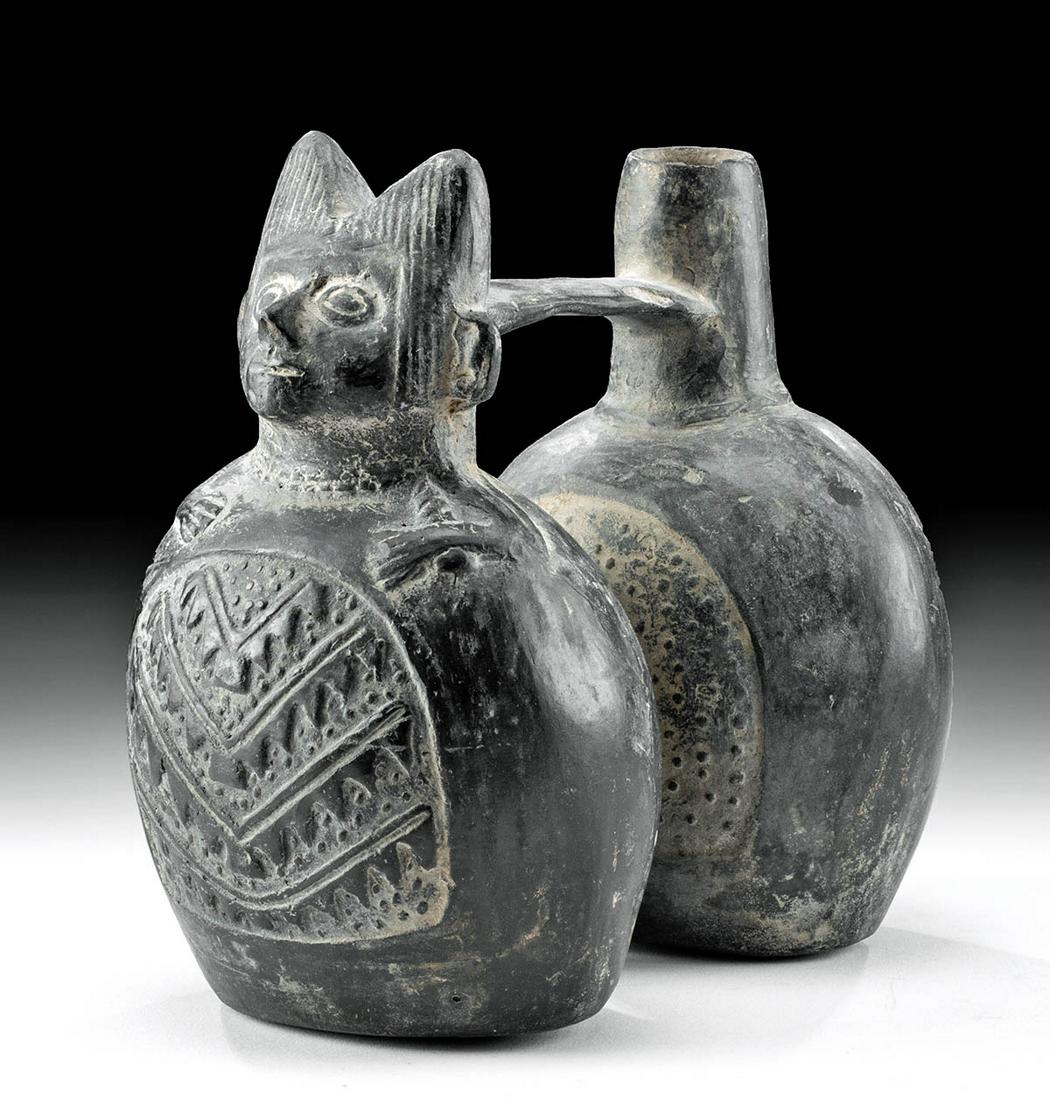 Cute Chimu Blackware Guardian Whistle Vessel (1 of 4)