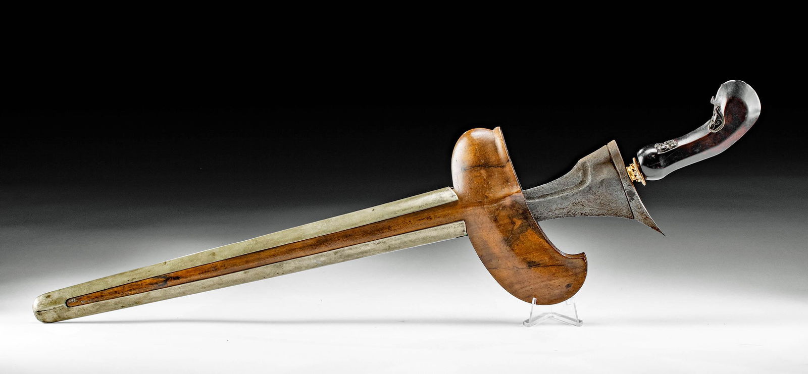 Early 20th C. Indonesian Steel & Nickel Silver Kris (1 of 4)