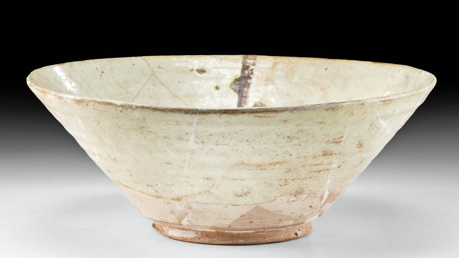 10th C. Nishapur White Glazed Pottery Bowl (1 of 5)