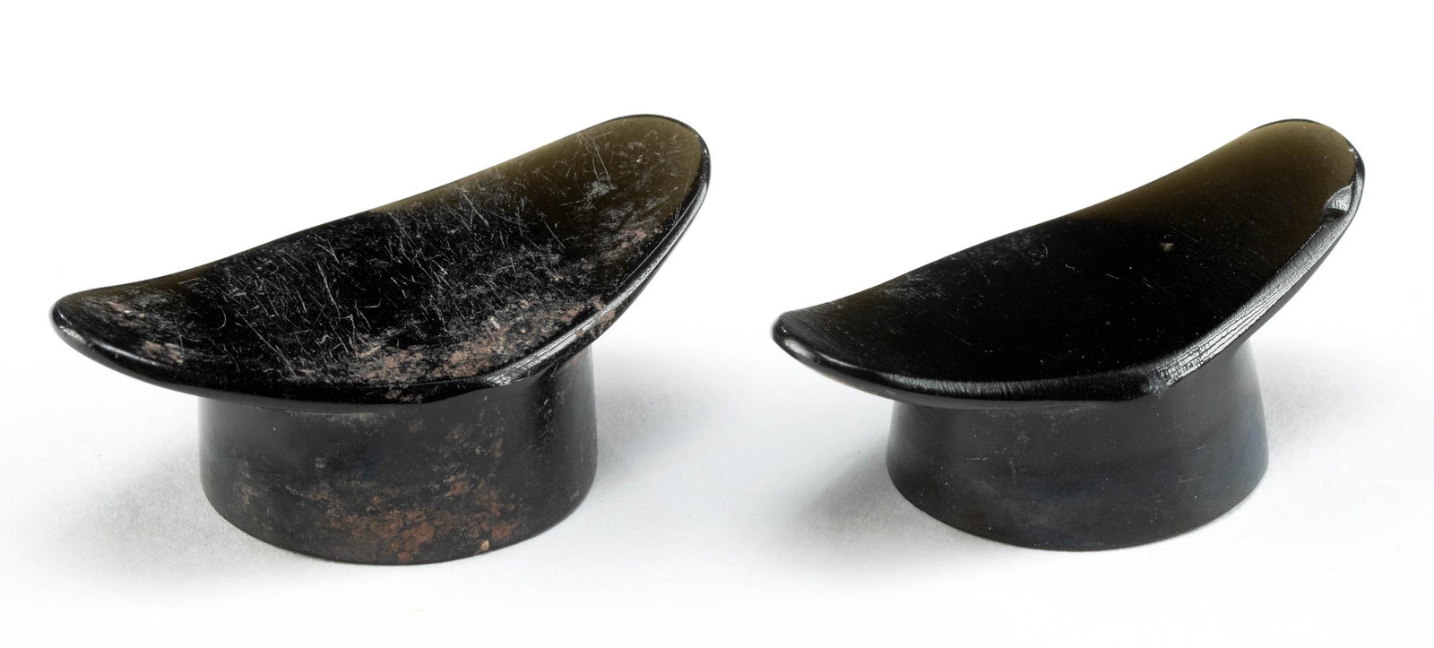 2 Colima Obsidian Lip Labret Plugs (1 of 3)