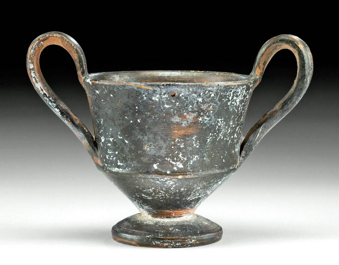 Near-Miniature Greek Campanian Glazed Pottery Kantharos (1 of 4)