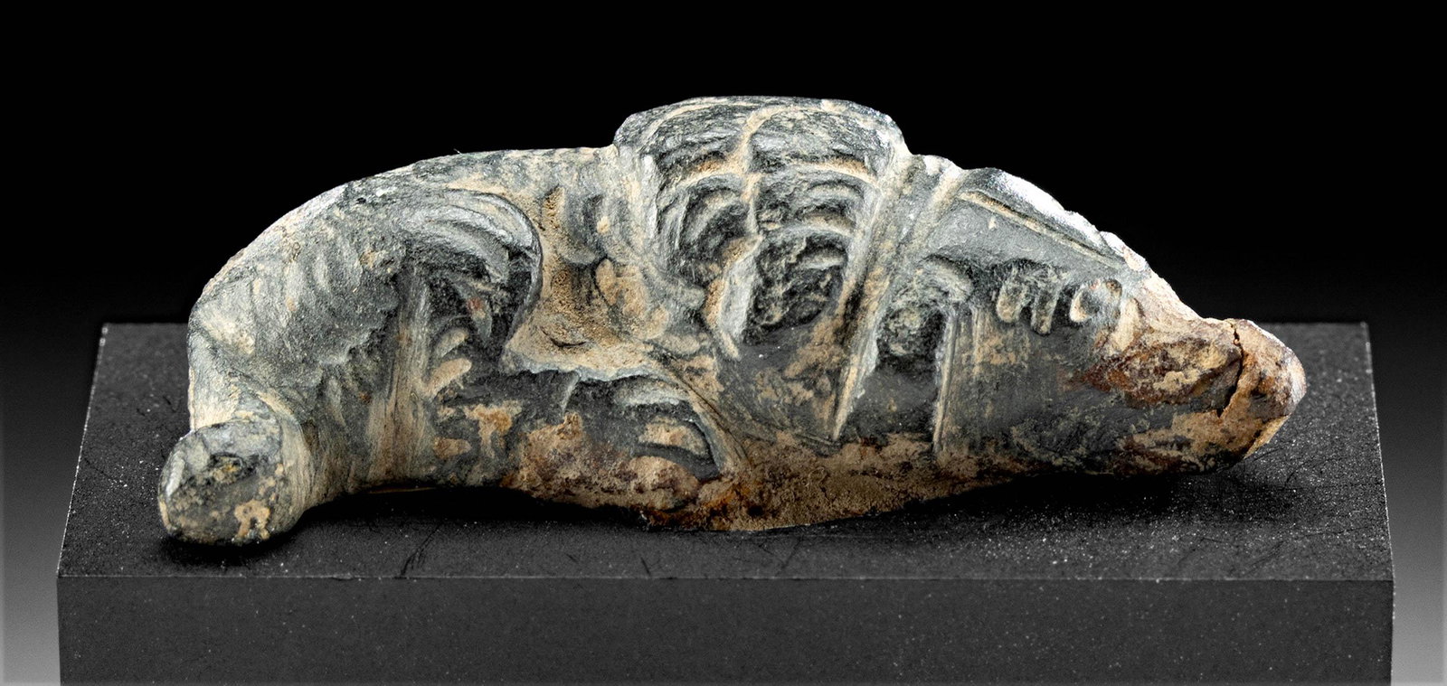 Roman Leaded Bronze Laying Dog Figurine (1 of 3)