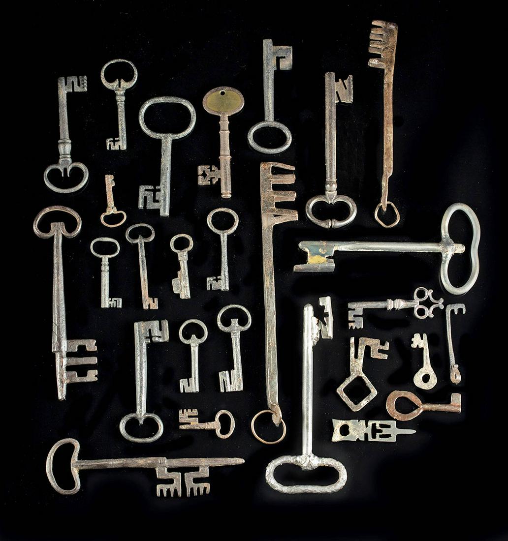 13th C. European Iron Keys (27 pcs) (1 of 2)