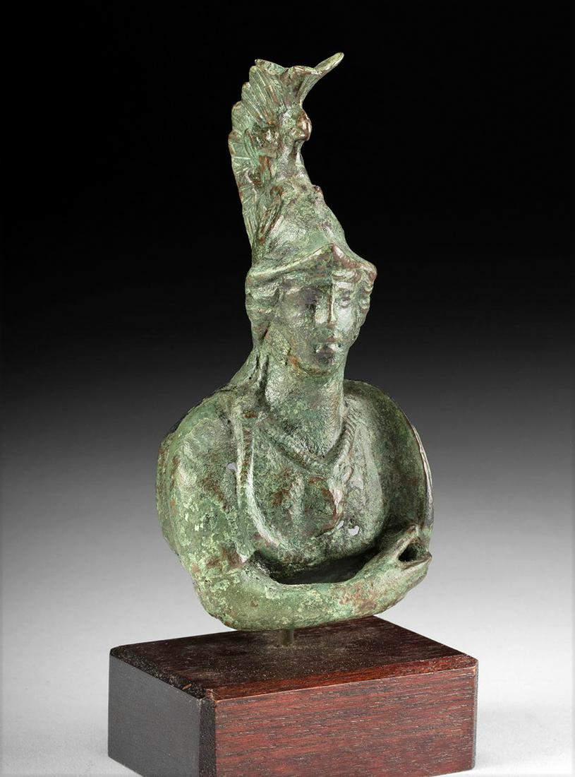 Roman Leaded Bronze Steelyard Weight Minerva (1 of 3)
