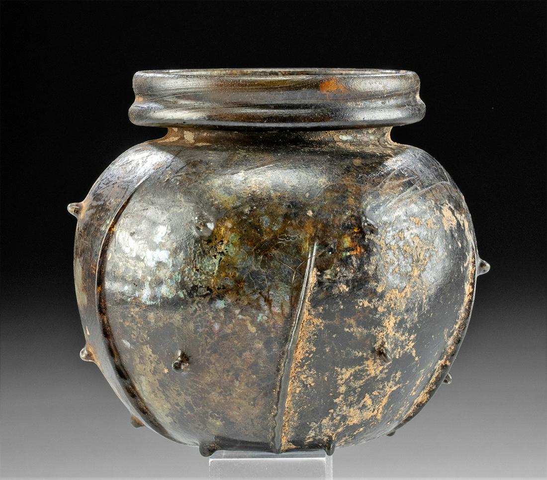 Roman Glass Jar - Gorgeous Aubergine (1 of 4)