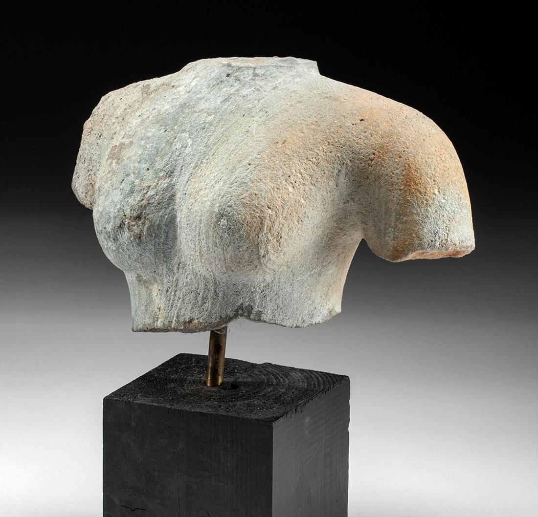 12th C. Cambodian Khmer Stone Bust of Female (1 of 4)