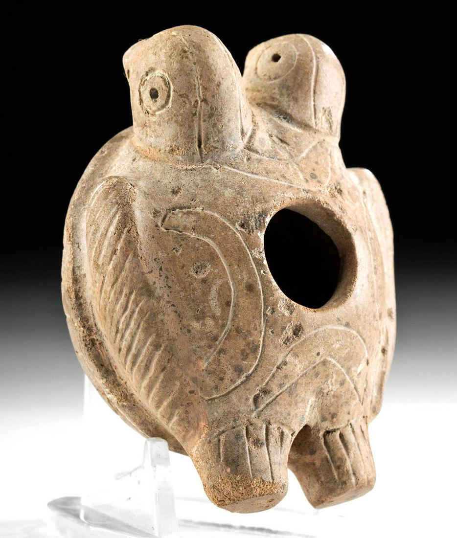 Colima Pottery Double Bird Lime Powder Container (1 of 7)