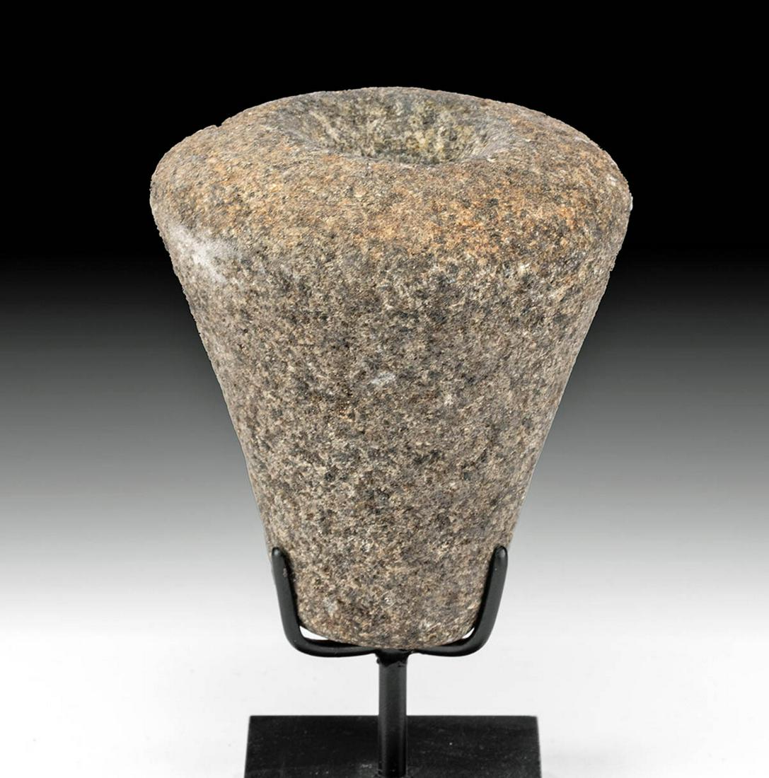 16th C. Hawaiian Basalt Lamp w/ Recessed Basin (1 of 3)