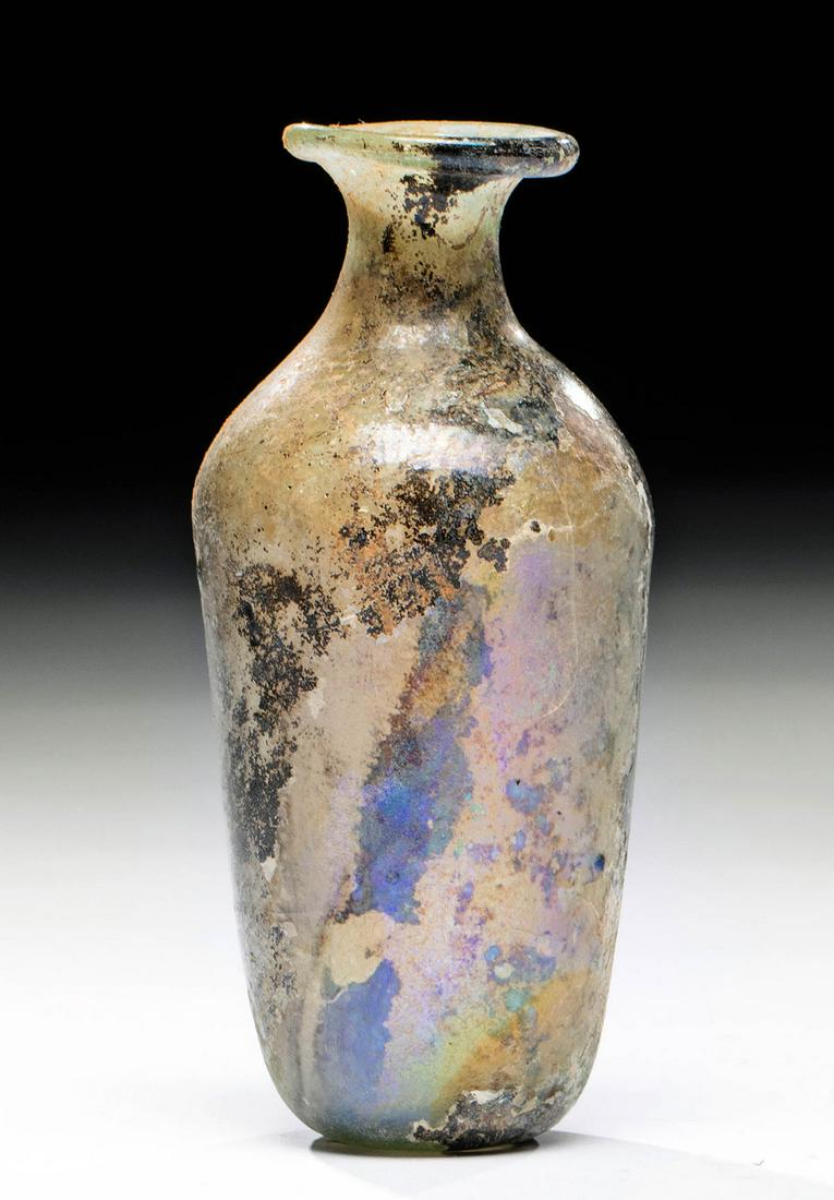 Gorgeous Roman Glass Bottle Rainbow Iridescence (1 of 6)
