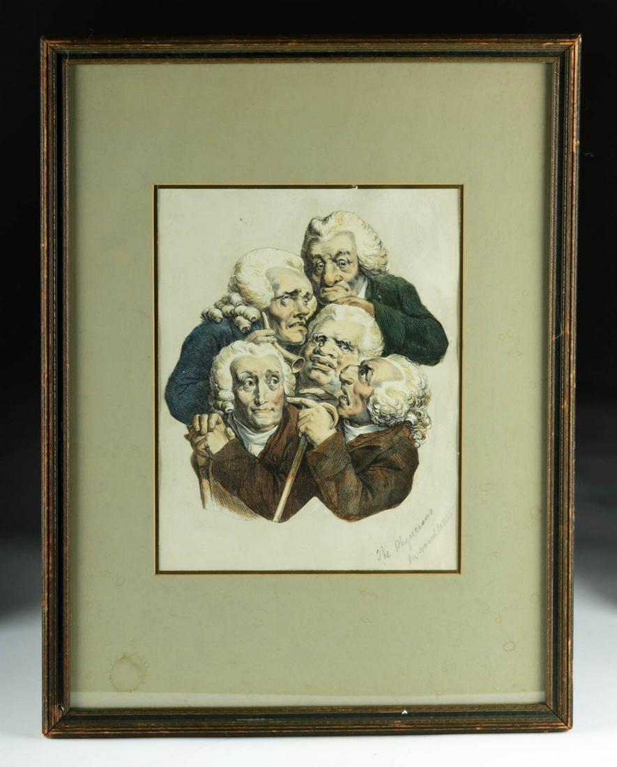 Boilly Lithograph, Consultation de Medecins, 1760 (1 of 5)