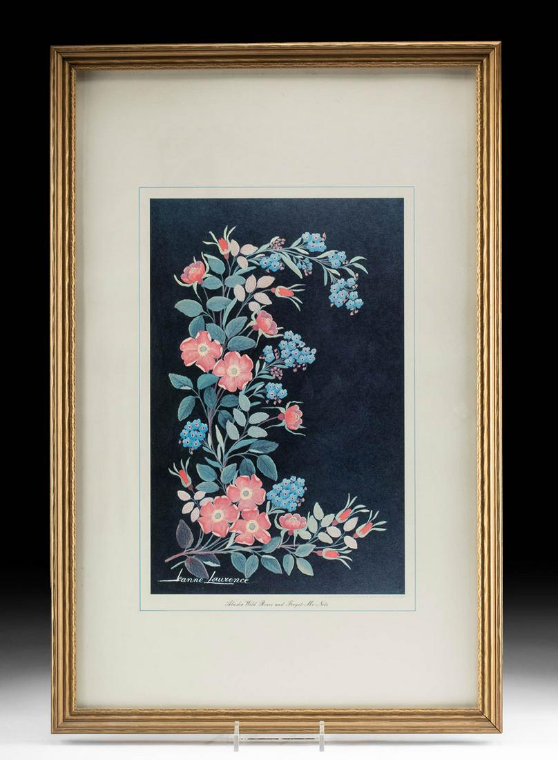 1970s J. Laurence Print - Wild Roses & Forget Me Nots (1 of 5)