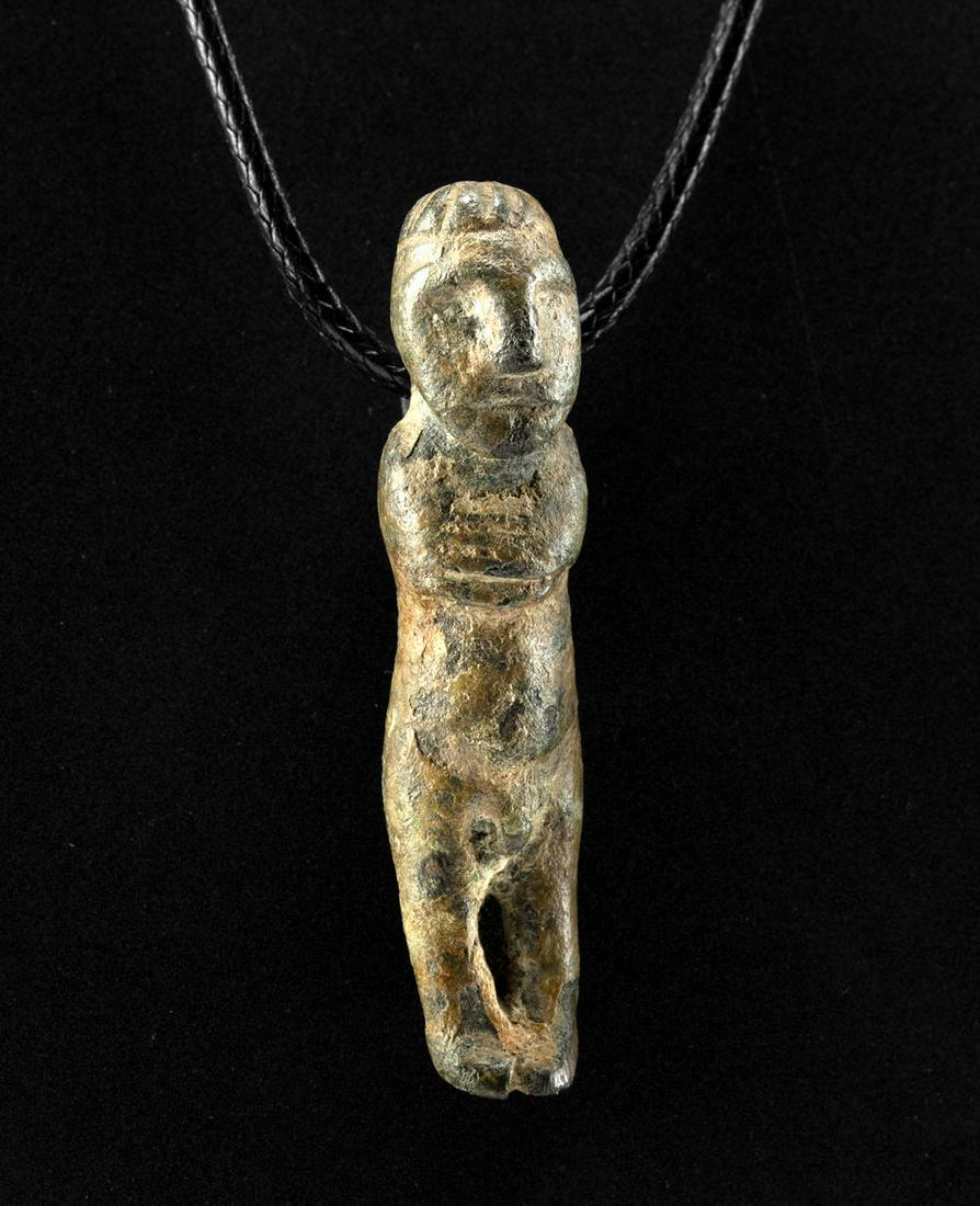 Celtic Iberian Leaded Bronze Figural Amulet Fertility (1 of 3)