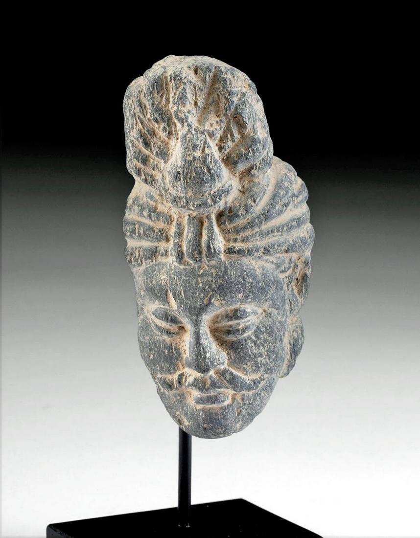 1st C. Gandharan Schist Stupa Head Fragment (1 of 4)