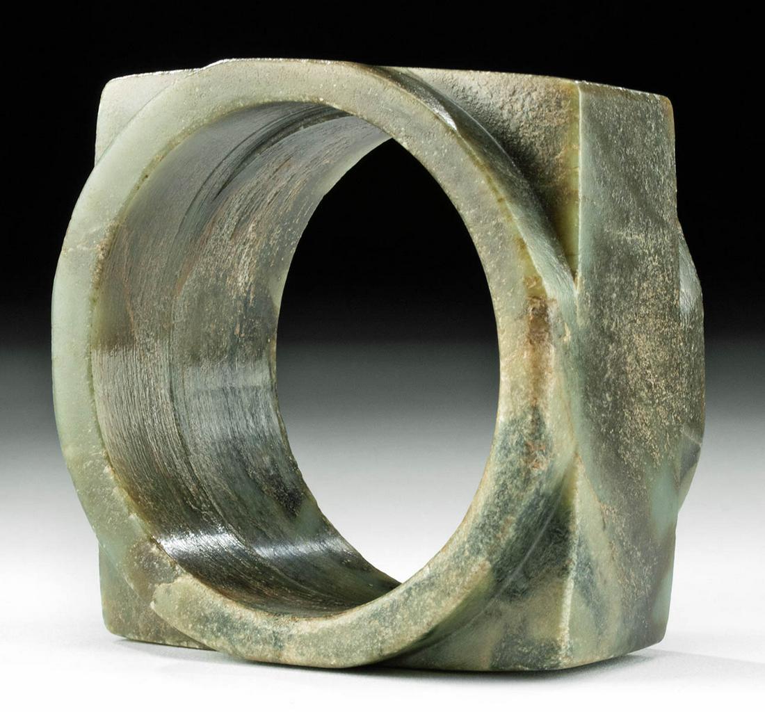 Chinese Shang Dynasty Nephrite Jade Cong (1 of 4)