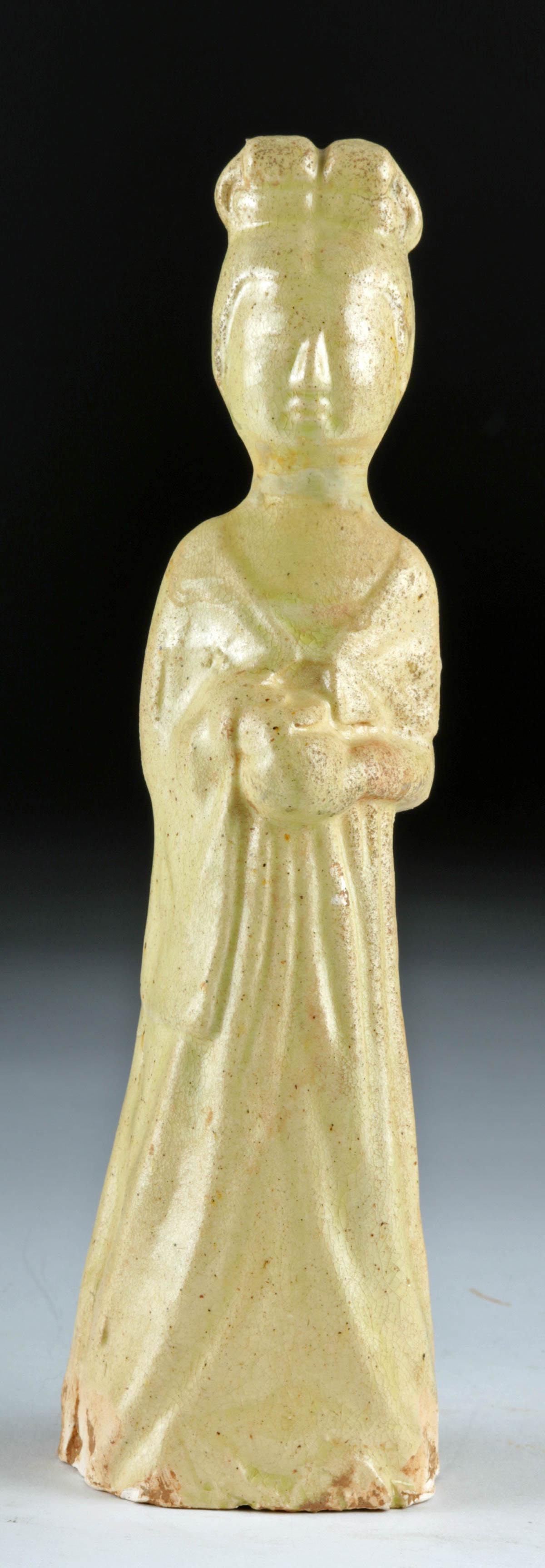 Chinese Sui / Tang Dynasty Straw Glazed Female - TL'd (1 of 4)