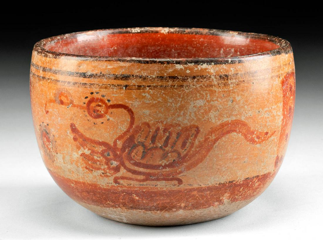 Maya Peten Polychrome Bowl w/ Avian Motif (1 of 4)
