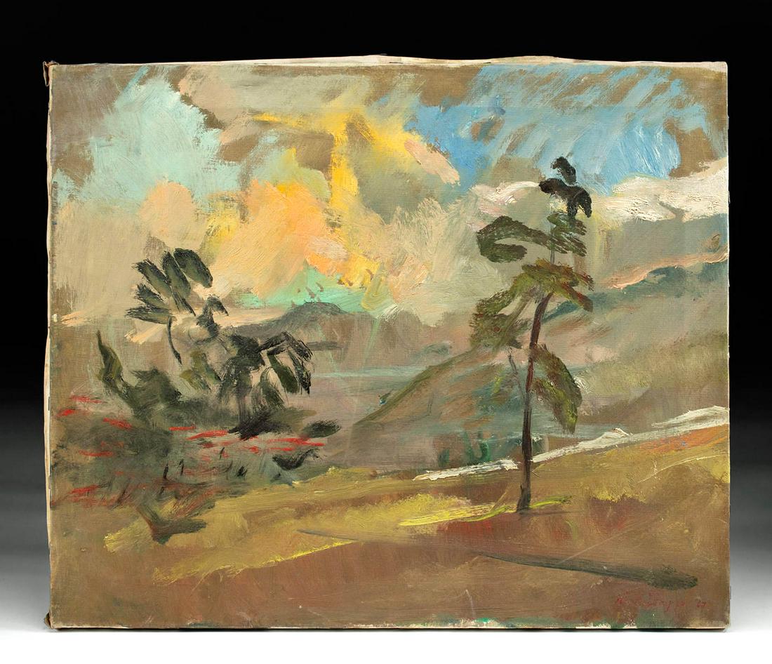 Signed 1967 William Draper Landscape Painting (1 of 4)