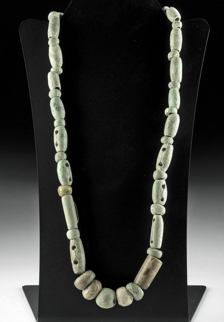 Guerrero Mezcala Greenstone Bead Necklace (1 of 3)