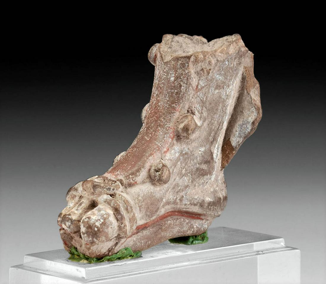 Roman Terracotta Foot w/ Gladiator Sandal (1 of 3)