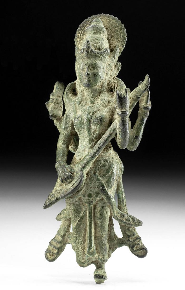 15th C. Javanese Majapahit Brass Saraswati Figure (1 of 3)
