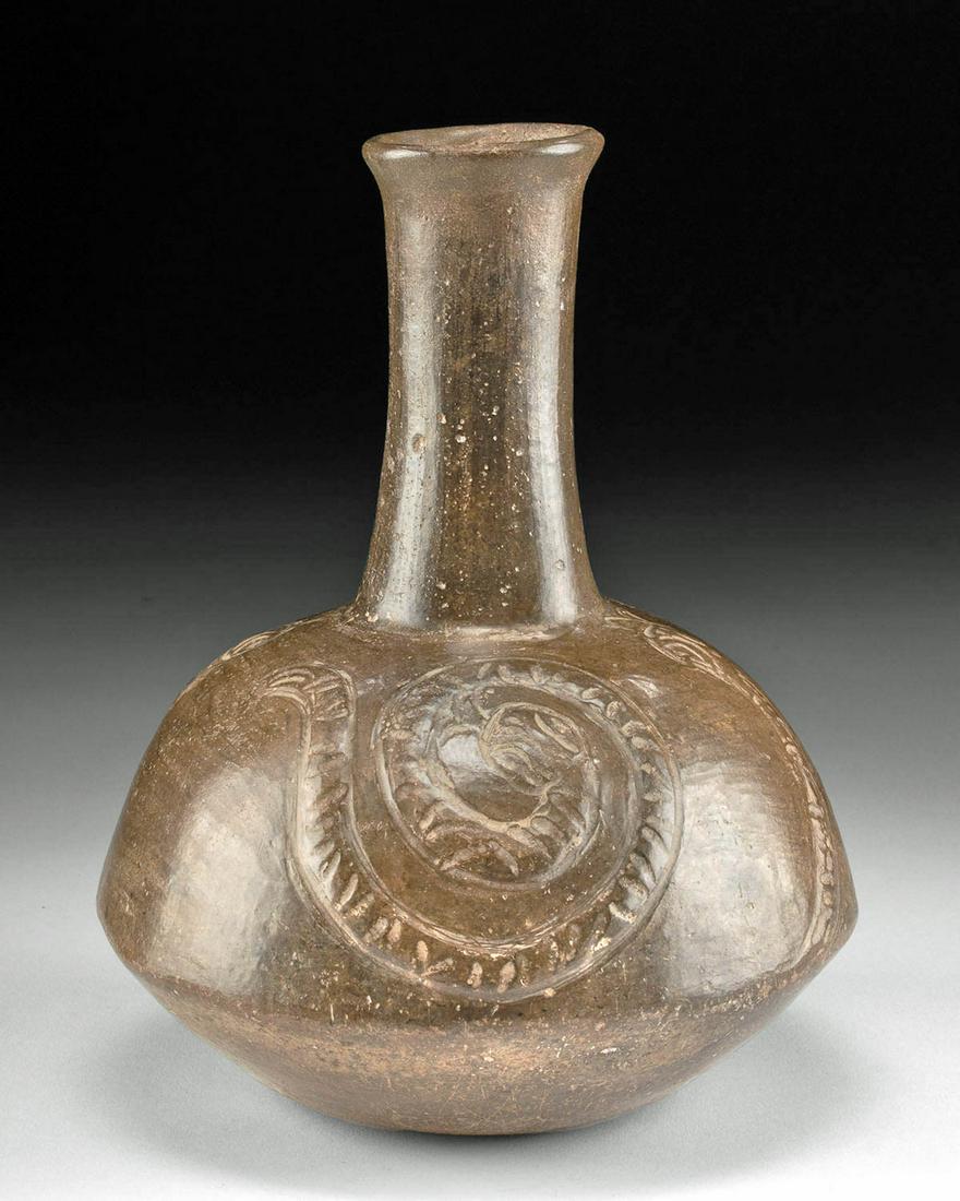 Fine Chavin Pottery Vessel w/ Snakes, Ex Arte Primitivo (1 of 4)