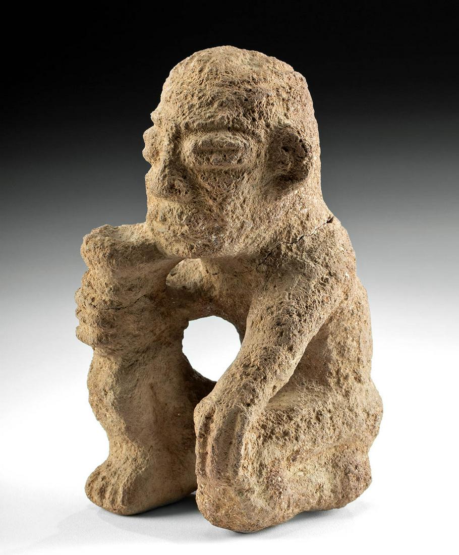 Costa Rican Stone Kneeling Figure (1 of 4)