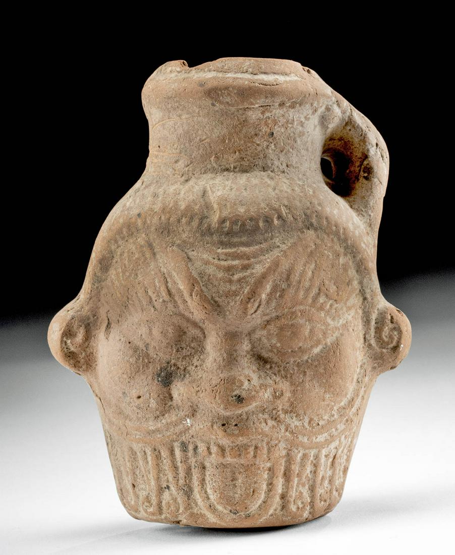 Romano-Egyptian Pottery Jar - Head of Bes (1 of 4)