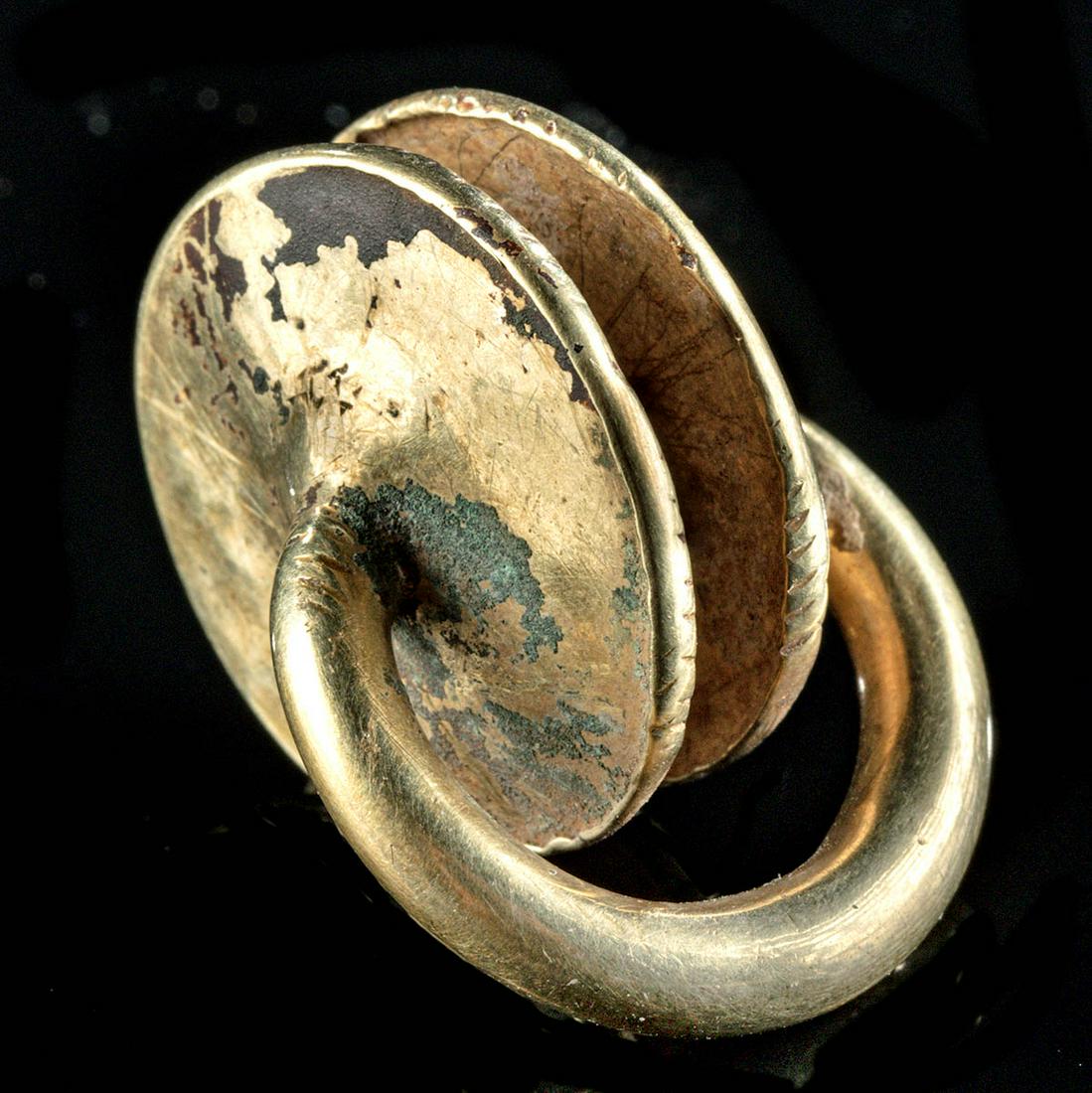 Greek Lydian 15K+ Gold Hair Clip, 15.7 g (1 of 6)