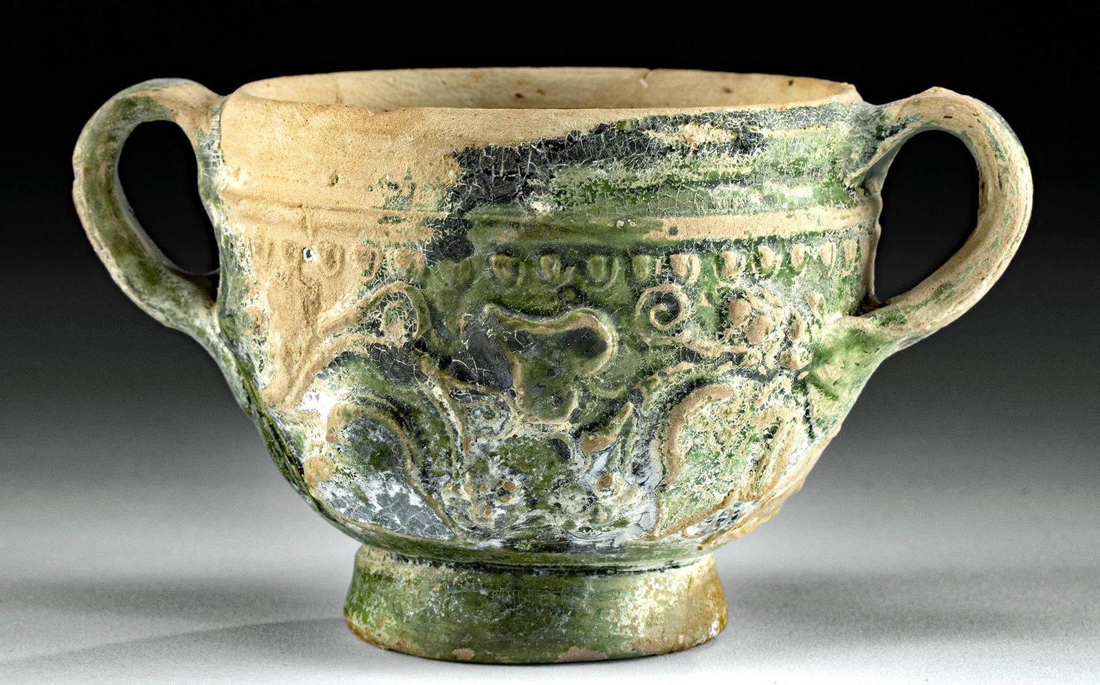 Roman Green Glazed Pottery Vessel, ex Royal Athena (1 of 5)