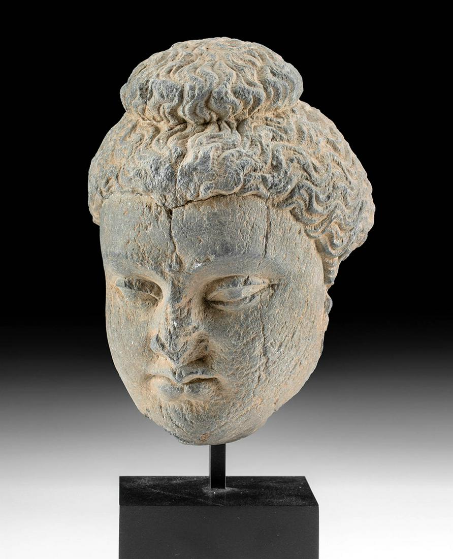 Gandharan Schist Buddha Head w/ Graceful Features (1 of 3)