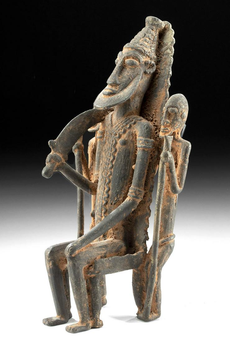 20th C. African Dogon Leaded King Figure, ex-Museum (1 of 4)