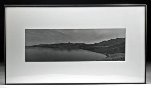 Signed M. Algaze Photograph of Lake Puno, ca. 2000: **Originally Listed At $750** Mario Algaze (Cuban-American, b. 1947). Silver Gelatin Photograph. "Lago Puno" ca. 2000. Possibly signed on the verso. A lovely view of Lago Puno in the Andes, on the bor