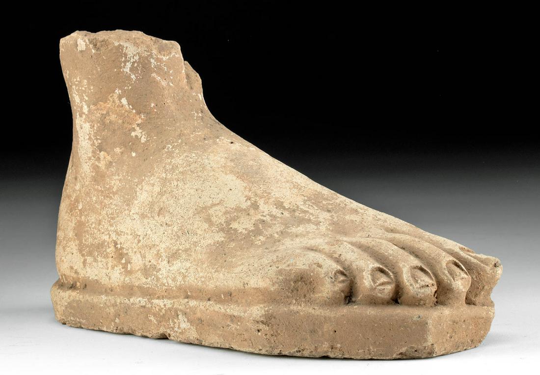 Etruscan Pottery Votive Foot - ex Quinn (1 of 4)