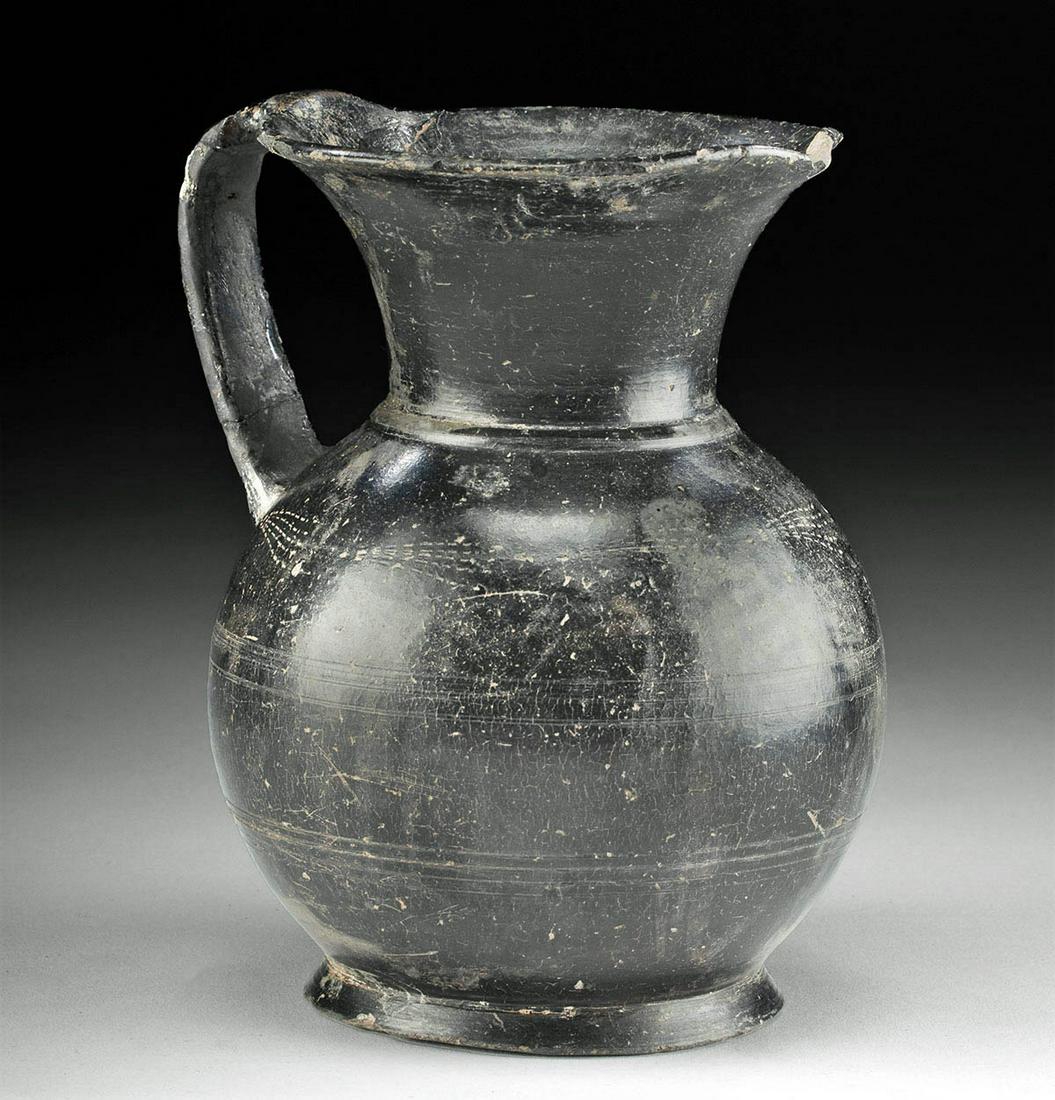 Etruscan Bucchero Olpe - ex Anthony Quinn (1 of 4)