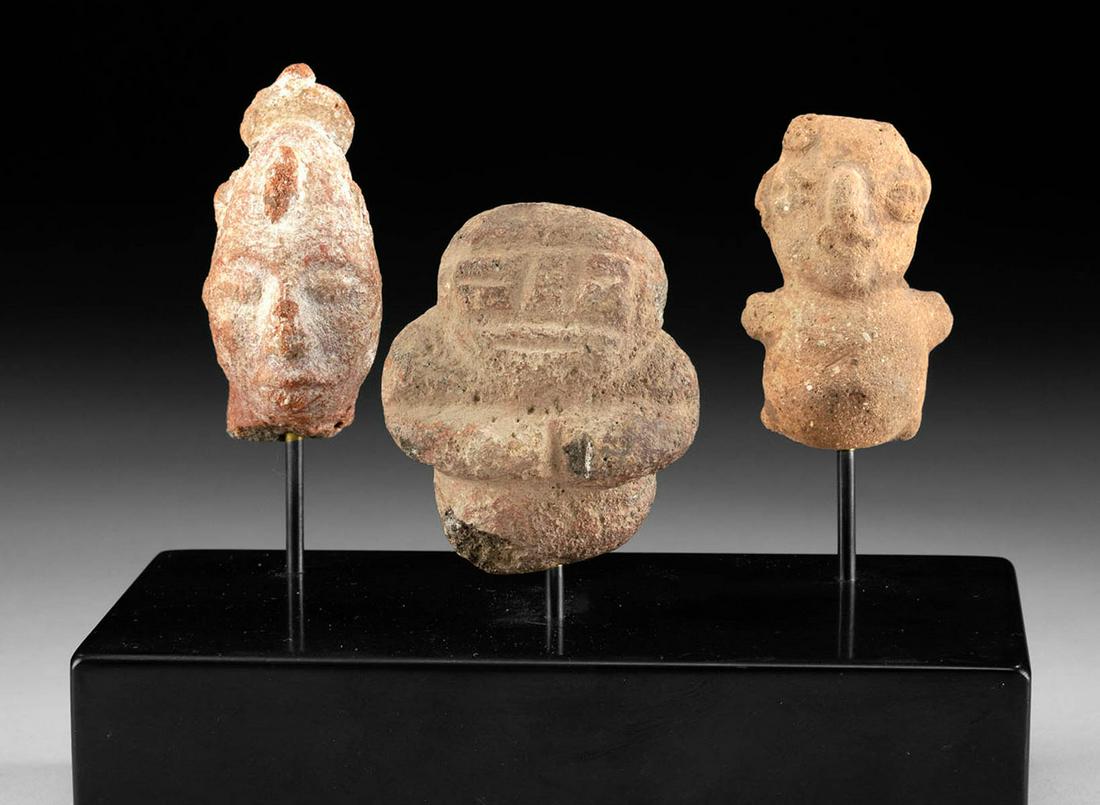 3 Maya Jaina, Proto Maya, & Tlatilco Pieces, ex-Quinn: ** A portion of the proceeds from the sale of this artwork will be donated to the Anthony Quinn Foundation, whose mission is to advocate for the important role arts education plays in personal develop