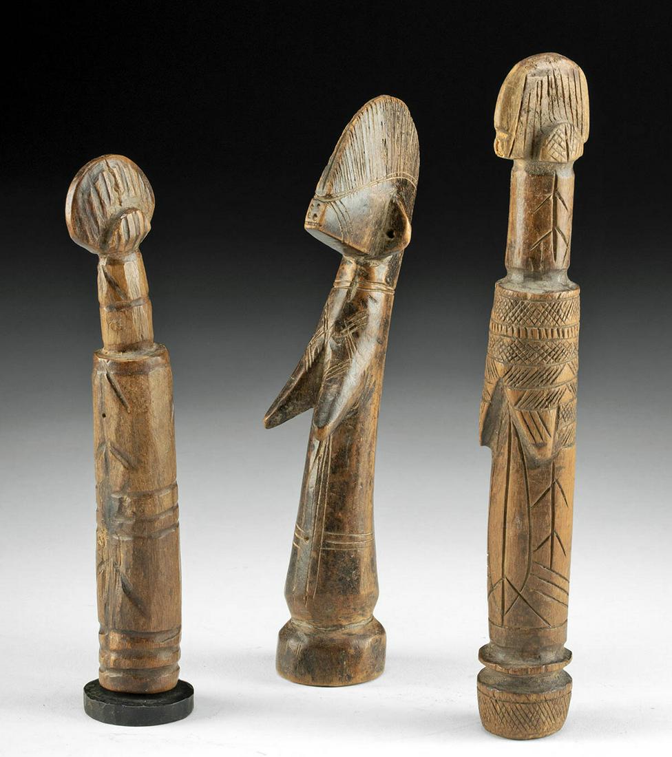 Three 20th C. African Mossi Wood Figures - ex Quinn (1 of 3)