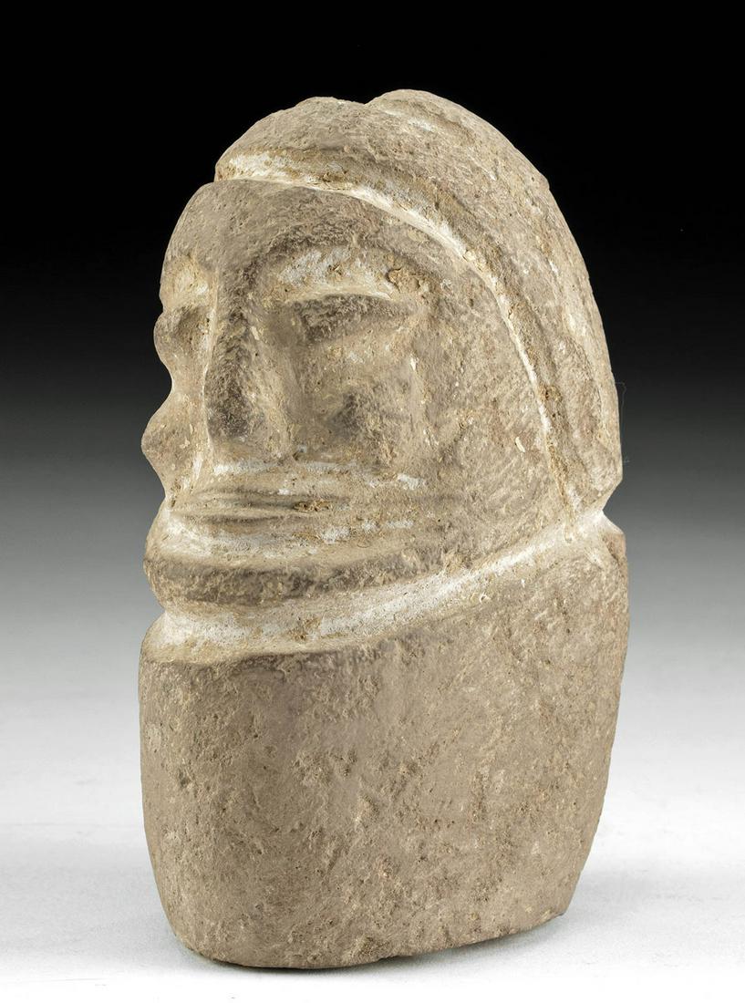 16th C. African Ekoi Stone Ikom Monolith - ex Quinn: ** A portion of the proceeds from the sale of this artwork will be donated to the Anthony Quinn Foundation, whose mission is to advocate for the important role arts education plays in personal develop