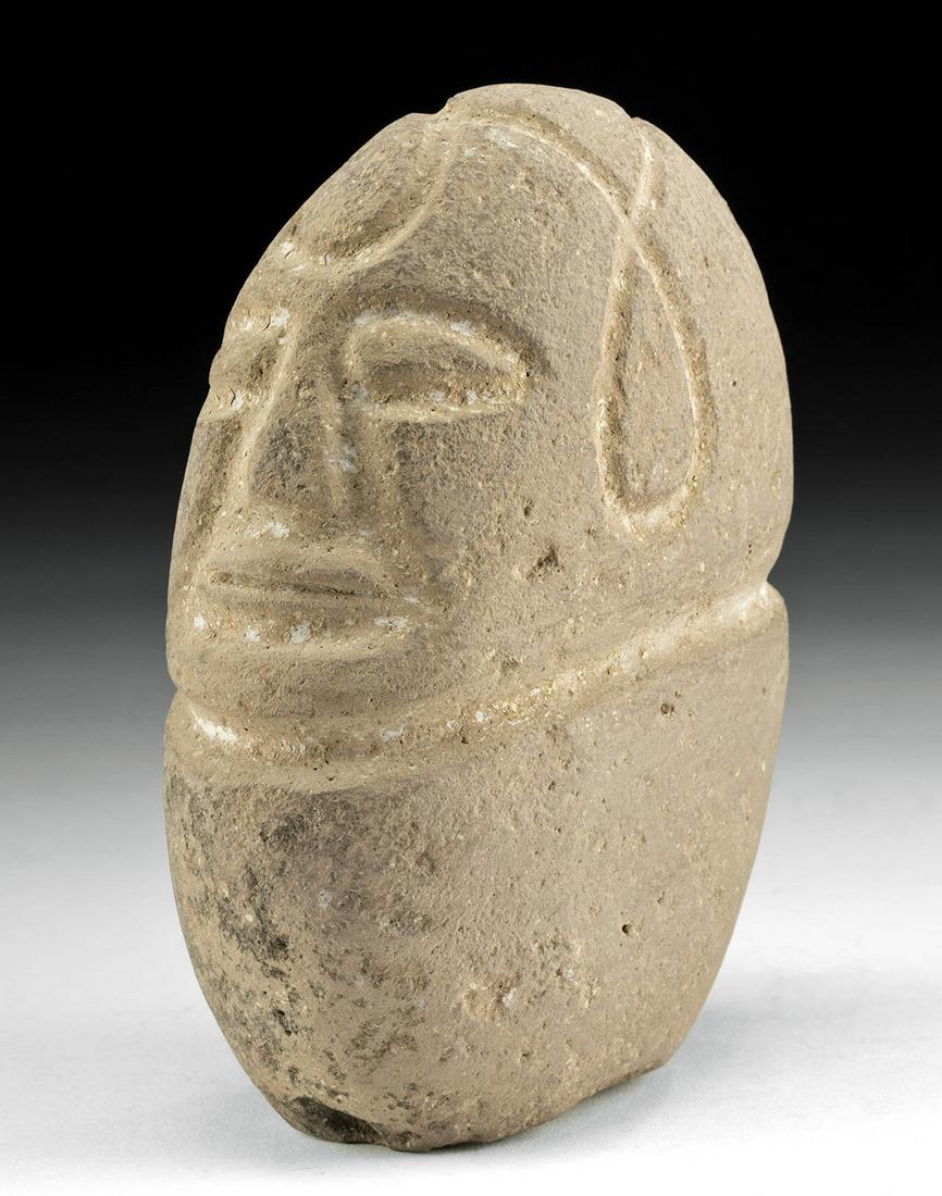 16th C. African Ekoi Stone Ikom Monolith - ex Quinn: ** A portion of the proceeds from the sale of this artwork will be donated to the Anthony Quinn Foundation, whose mission is to advocate for the important role arts education plays in personal develop