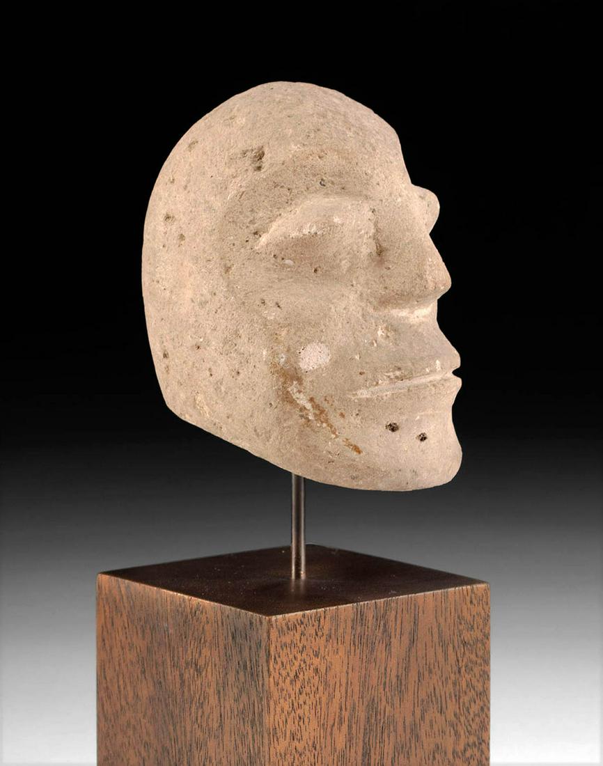 16th C. African Ekoi Stone Ikom Monolith - ex Quinn: ** A portion of the proceeds from the sale of this artwork will be donated to the Anthony Quinn Foundation, whose mission is to advocate for the important role arts education plays in personal develop