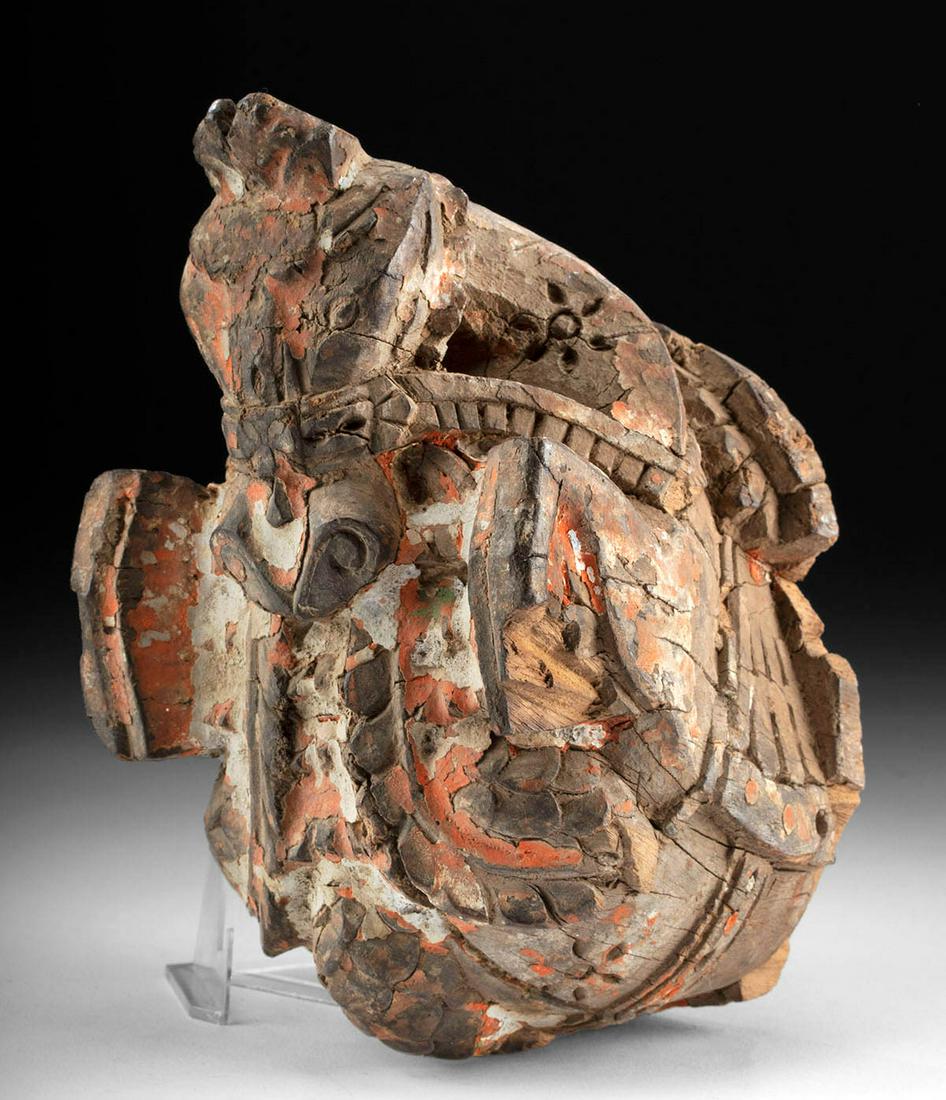 19th C. Indian Wooden Corbel of Horse - ex Quinn: ** A portion of the proceeds from the sale of this artwork will be donated to the Anthony Quinn Foundation, whose mission is to advocate for the important role arts education plays in personal develop