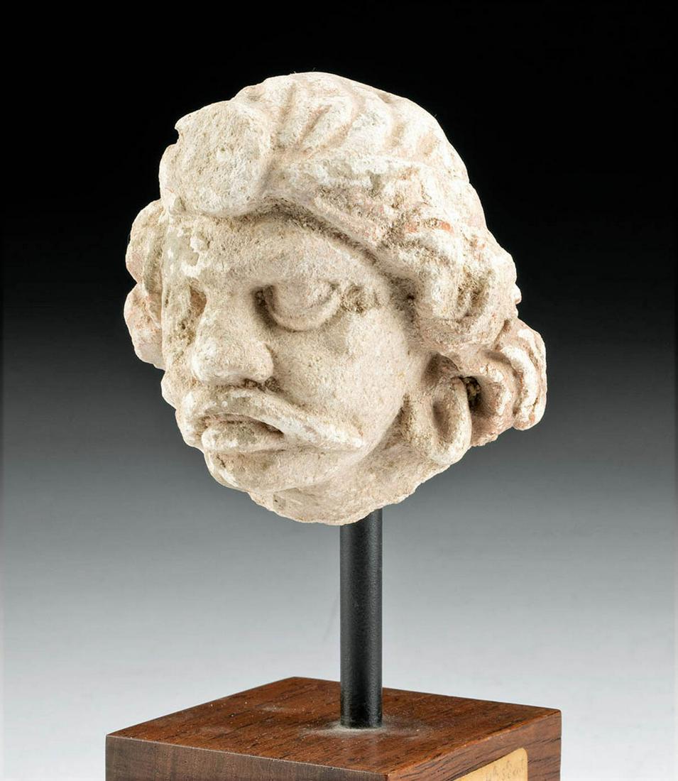 Gandharan Stucco Head of a Male - ex Quinn: ** A portion of the proceeds from the sale of this artwork will be donated to the Anthony Quinn Foundation, whose mission is to advocate for the important role arts education plays in personal develop