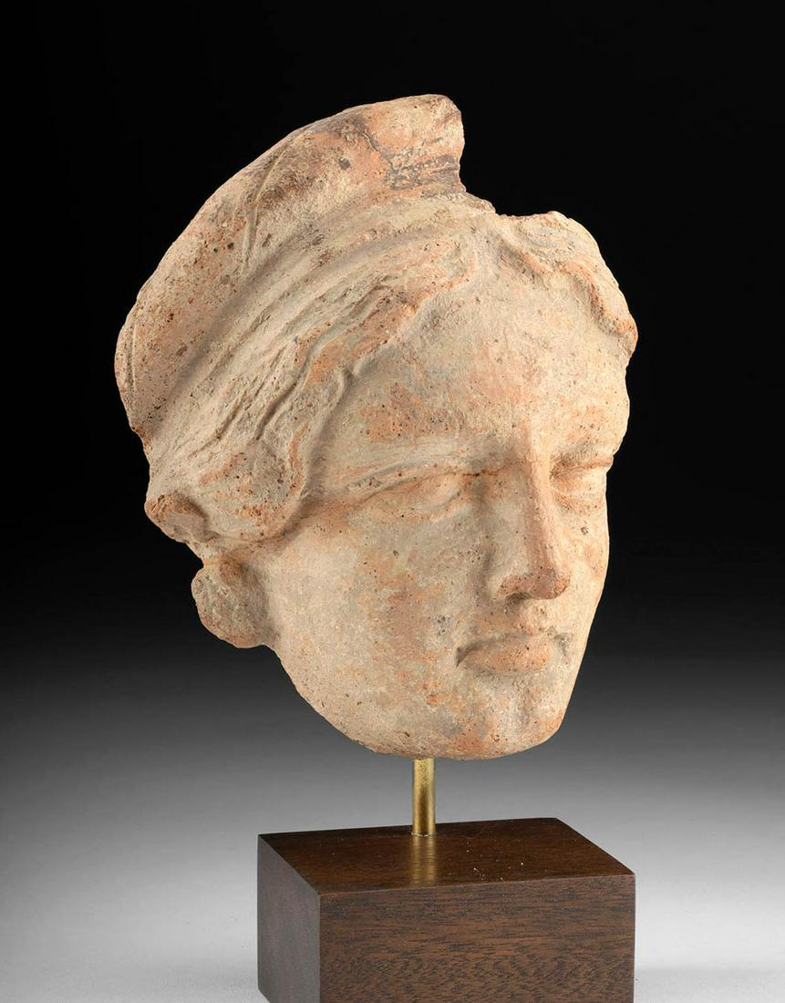 Greek Terracotta Head of Goddess - ex Anthony Quinn (1 of 3)