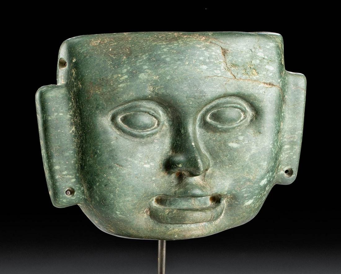 Aztec Omphacite Jade Mask, ex-Anthony Quinn (1 of 3)