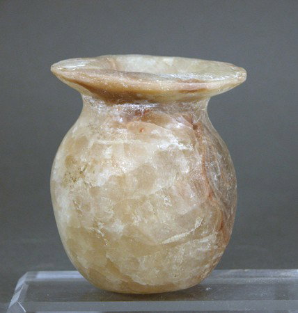 An Egyptian Late Dynastic Banded Alabaster Jar
