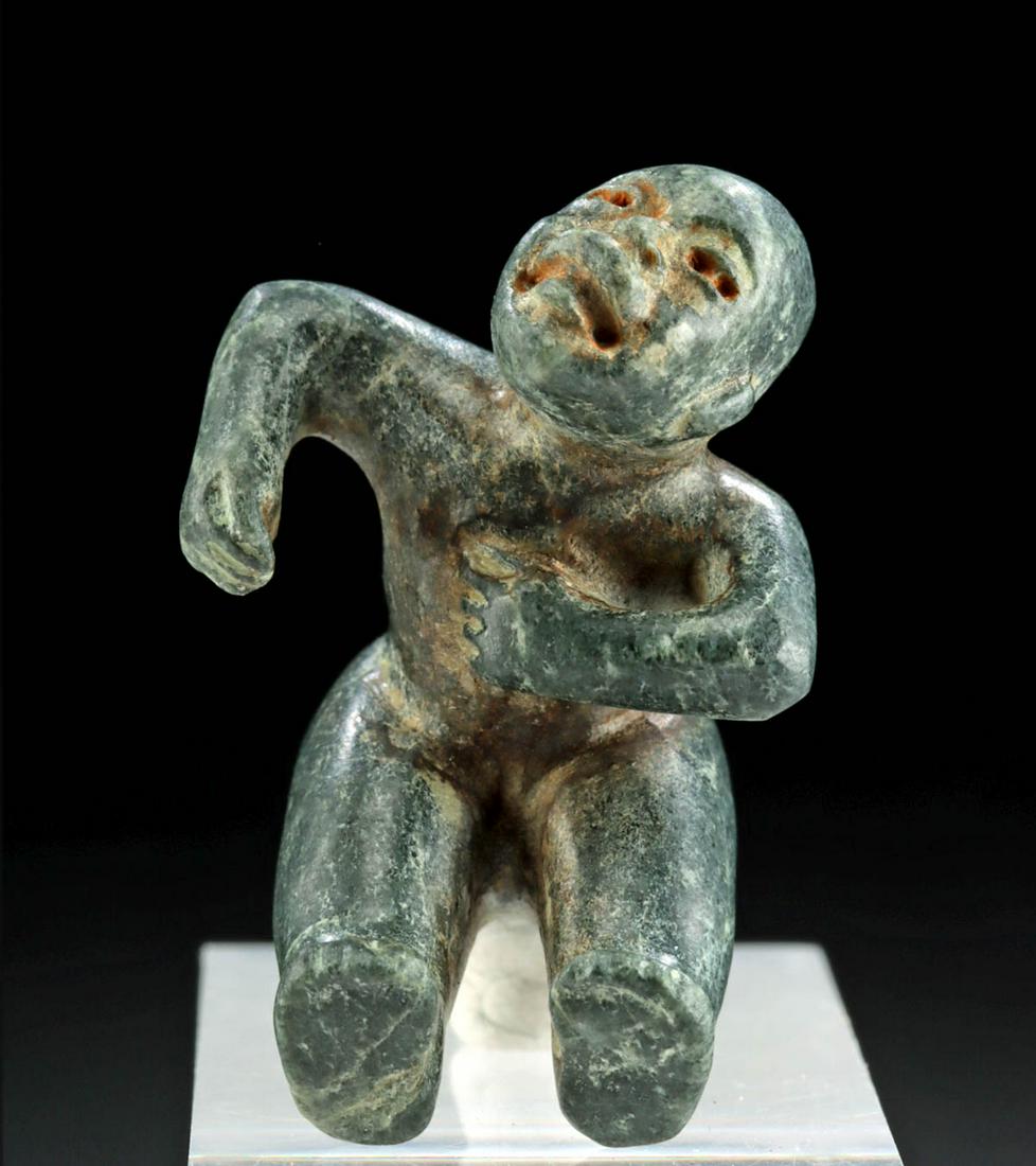 Miniature Olmec Jade Baby Figure (1 of 6)