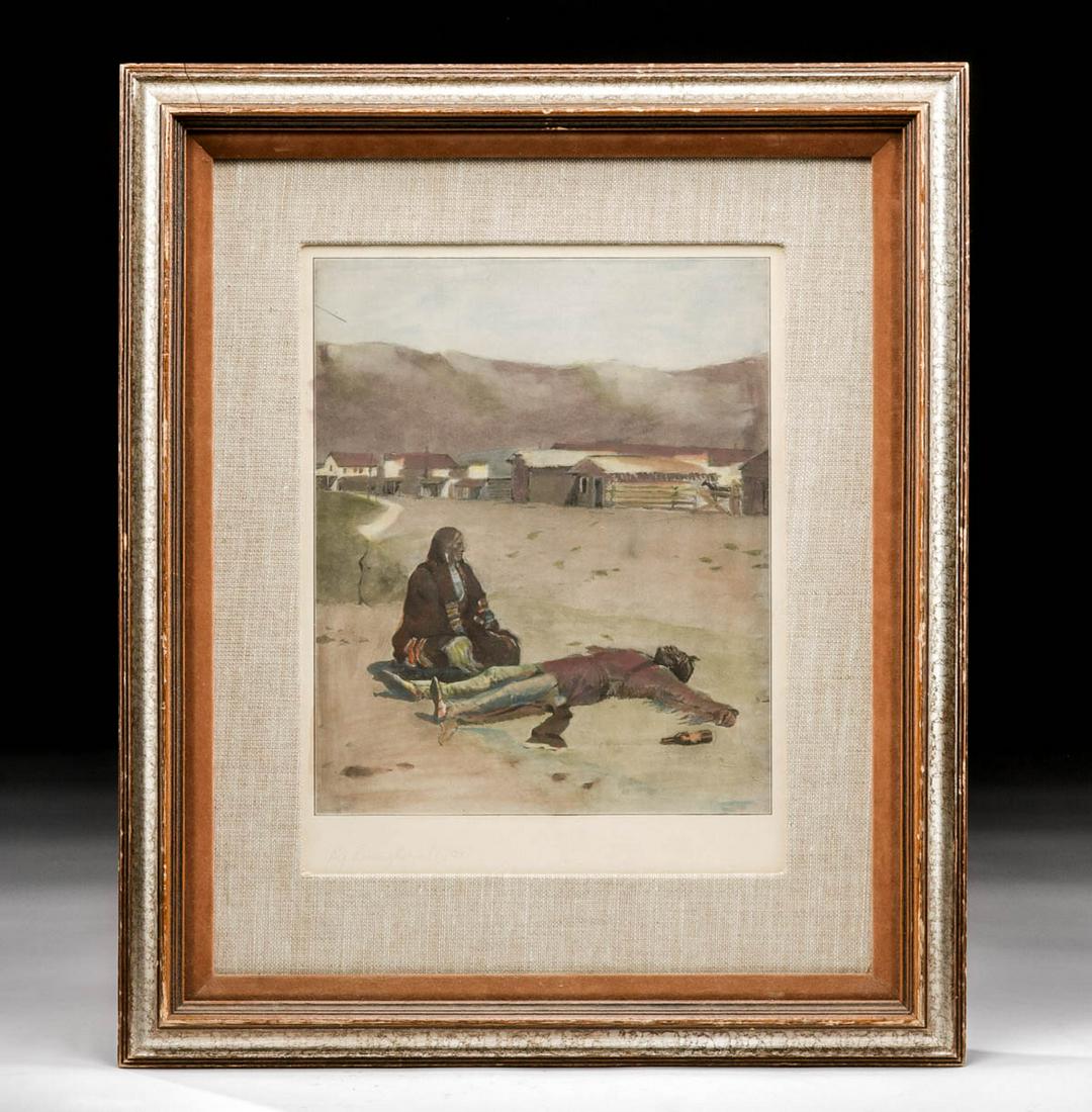 1902 Remington Color Litho Inebriated Native American (1 of 3)