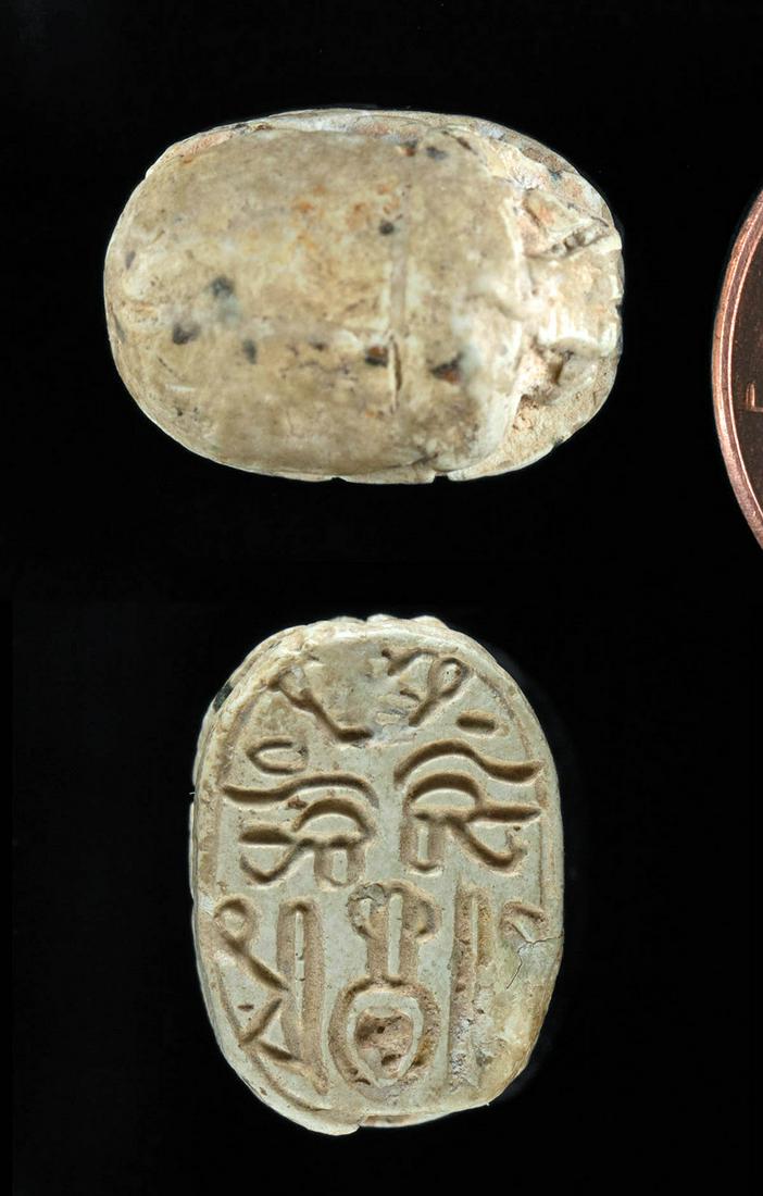 Egyptian Steatite Scarab - Protection / Good Fortune (1 of 4)